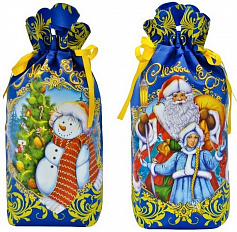 Мешочек Новогодняя семейка Синий